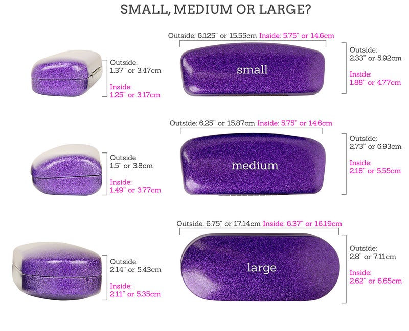 SPUNKYsoul Hard Eyeglass Case for Women â€“ Glitter Hard Shell Glasses Case with Soft Velvet Lining, Embossed Silver Heart & Bonus Designer Cleaning Cloth â€“ Cute, Durable and Stylish Protection - Image 4